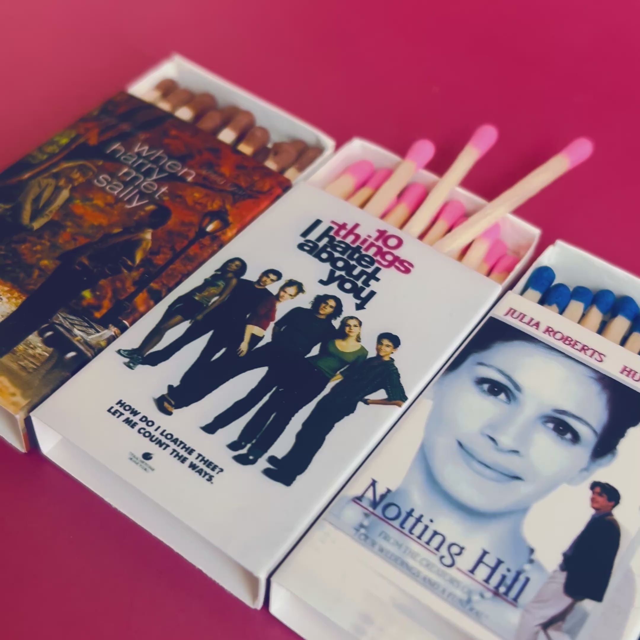 RomCom VHS Matchbox Set